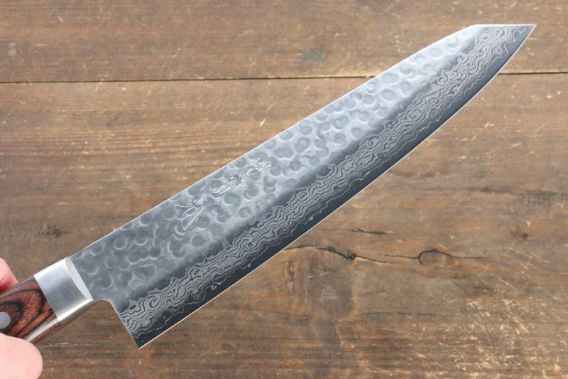 Jikko VG10 17 Layer Kiritsuke Gyuto  230mm Mahogany Handle - Japannywholesale