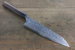 Seisuke Blue Steel No.2 Hammered Damascus Gyuto  240mm Shitan Handle - Japannywholesale