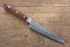 Jikko VG10 17 Layer Kiritsuke Petty-Utility  125mm Mahogany Handle - Japannywholesale