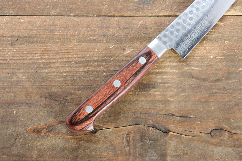 Jikko VG10 17 Layer Kiritsuke Petty-Utility  125mm Mahogany Handle - Japannywholesale