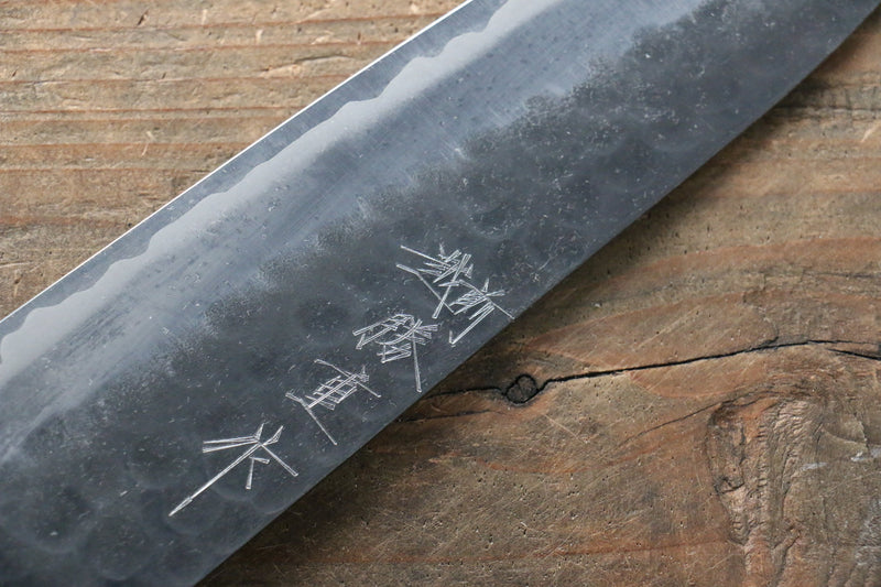 Katsushige Anryu 3 Layer Cladding Blue Super Core Hammerd Japanese Chef's Gyuto Knife 180mm & Petty-Utility Knife 130mm Set - Japannywholesale