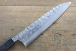 Seisuke Blue Steel No.2 Hammered Damascus Gyuto  210mm Shitan Handle - Japannywholesale