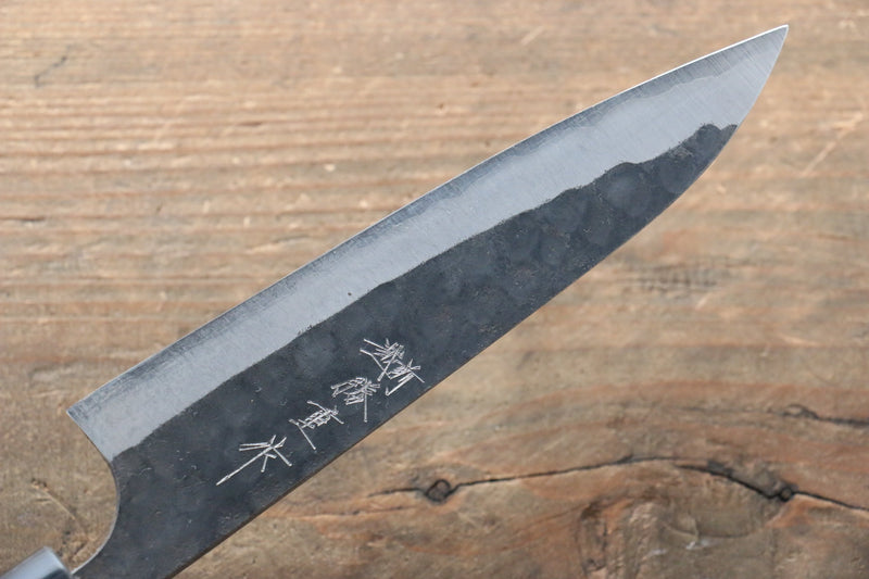 Katsushige Anryu 3 Layer Cladding Blue Super Core Hammerd Japanese Chef's Gyuto Knife 180mm & Petty-Utility Knife 130mm Set - Japannywholesale