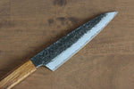 Sakai Takayuki Homura Guren Blue Steel No.2 Kurouchi Hammered Kiritsuke Petty-Utility  150mm Burnt Oak Handle - Japannywholesale