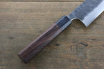 Seisuke Blue Steel No.2 Hammered Kurouchi Santoku  180mm Shitan Handle - Japannywholesale