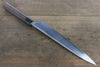 Seisuke Blue Steel No.2 Hammered Damascus Yanagiba  270mm Shitan Handle - Japannywholesale