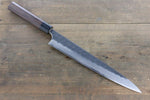 Seisuke Blue Steel No.2 Hammered Kurouchi Yanagiba  270mm Shitan Handle - Japannywholesale