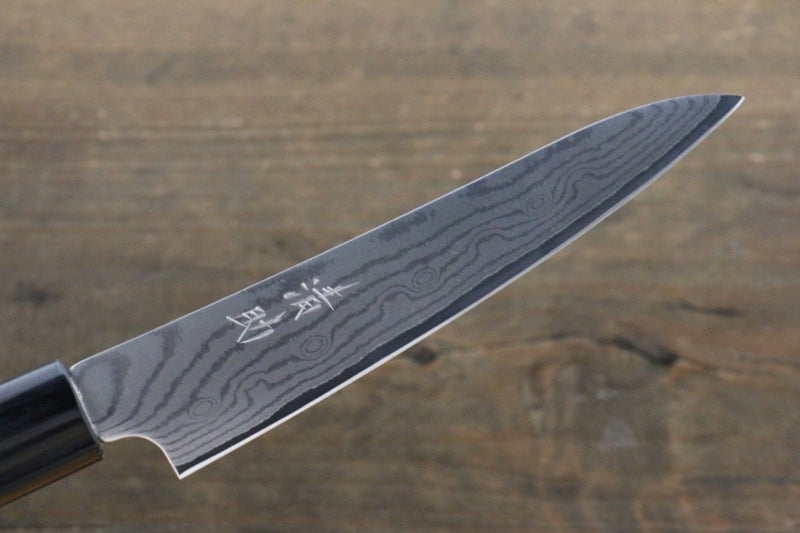 Seisuke VG10 37 Layer Damascus Petty-Utility  130mm Shitan Handle - Japannywholesale