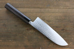 Seisuke VG10 63 Layer Damascus Santoku  165mm Shitan Handle - Japannywholesale