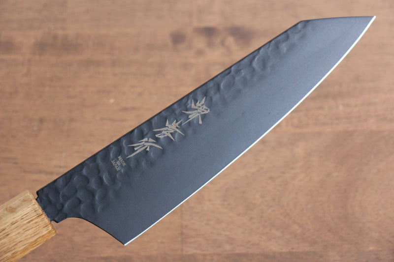 Sakai Takayuki Kurokage VG10 Hammered Teflon Coating Kiritsuke Santoku  160mm Burnt Oak Handle - Japannywholesale