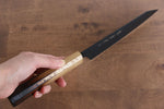 Sakai Takayuki Kurokage VG10 Hammered Teflon Coating Kiritsuke Santoku  160mm Burnt Oak Handle - Japannywholesale