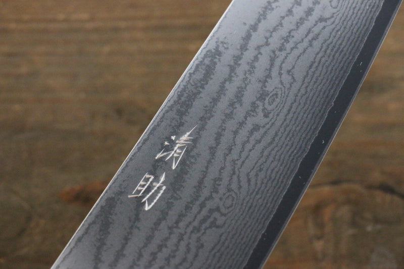 Seisuke VG10 63 Layer Damascus Santoku  165mm Shitan Handle - Japannywholesale