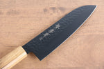 Sakai Takayuki Kurokage VG10 Hammered Teflon Coating Santoku  170mm Burnt Oak Handle - Japannywholesale