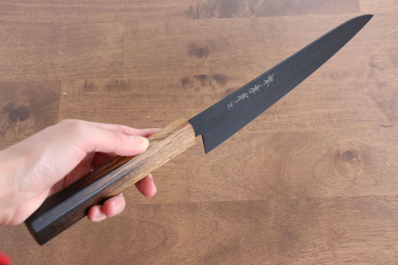 Sakai Takayuki Kurokage VG10 Hammered Teflon Coating Gyuto  210mm Burnt Oak Handle - Japannywholesale