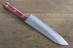 Sakai Takayuki Silver Steel No.3 Santoku  180mm Red Pakka wood Handle - Japannywholesale