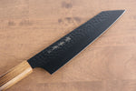 Sakai Takayuki Kurokage VG10 Hammered Teflon Coating Kiritsuke Gyuto  190mm Burnt Oak Handle - Japannywholesale