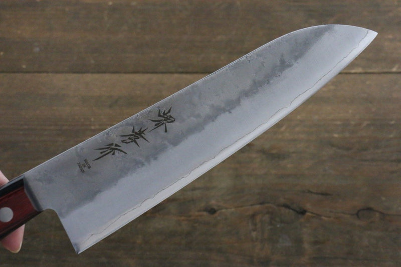 Sakai Takayuki Silver Steel No.3 Santoku  180mm Red Pakka wood Handle - Japannywholesale