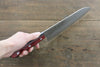 Sakai Takayuki Silver Steel No.3 Santoku  180mm Red Pakka wood Handle - Japannywholesale