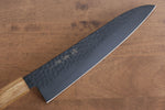 Sakai Takayuki Kurokage VG10 Hammered Teflon Coating Gyuto  240mm Burnt Oak Handle - Japannywholesale