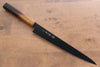 Sakai Takayuki Kurokage VG10 Hammered Teflon Coating Sujihiki  240mm Burnt Oak Handle - Japannywholesale