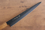 Sakai Takayuki Kurokage VG10 Hammered Teflon Coating Sujihiki  240mm Burnt Oak Handle - Japannywholesale