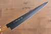 Sakai Takayuki Kurokage VG10 Hammered Teflon Coating Sujihiki  240mm Burnt Oak Handle - Japannywholesale