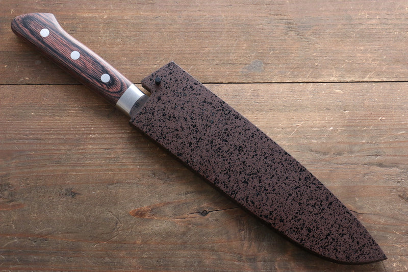 Seisuke VG10 33 Layer Damascus Santoku  180mm Mahogany Handle with Sheath - Japannywholesale