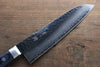 Seisuke Seiun VG10 33 Layer Damascus Santoku  180mm Blue Pakka wood Handle with Sheath - Japannywholesale