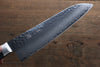 Seisuke Seiun VG10 33 Layer Damascus Santoku  180mm Blue Pakka wood Handle with Sheath - Japannywholesale