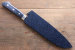 Seisuke Seiun VG10 33 Layer Damascus Santoku  180mm Blue Pakka wood Handle with Sheath - Japannywholesale