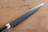 Seisuke VG10 Mirrored Finish Damascus Slicer  210mm Black Micarta Handle - Japannywholesale