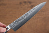 Seisuke PRO-J VG10 Hammered Petty-Utility  150mm Black Micarta Handle - Japannywholesale