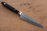 Seisuke PRO-J VG10 Hammered Petty-Utility  120mm Black Micarta Handle - Japannywholesale