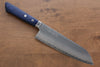 Kunihira VG1 Migaki Finished Santoku  170mm Blue Pakka wood Handle - Japannywholesale