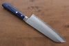 Kunihira VG1 Migaki Finished Santoku  170mm Blue Pakka wood Handle - Japannywholesale