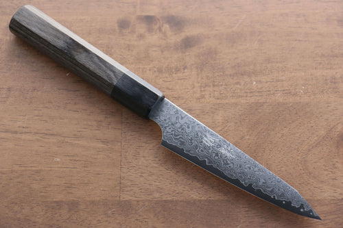 Seisuke VG10 33 Layer Damascus Kiritsuke Petty-Utility  120mm Gray Pakka wood Handle - Japannywholesale