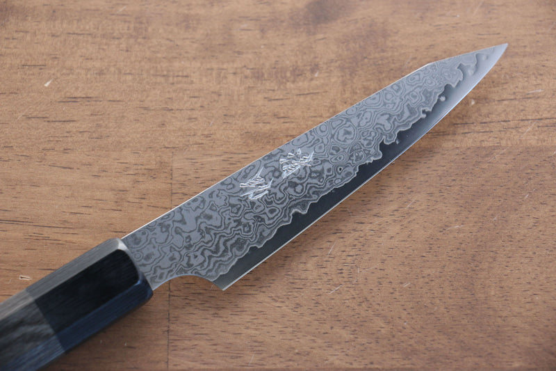 Seisuke VG10 33 Layer Damascus Kiritsuke Petty-Utility  120mm Gray Pakka wood Handle - Japannywholesale