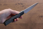 Seisuke VG10 33 Layer Damascus Kiritsuke Petty-Utility  120mm Gray Pakka wood Handle - Japannywholesale