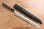 Sakai Takayuki Hien Silver Steel No.3 Yanagiba  Wenge with Double Water Buffalo Ring Handle with Sheath - Japannywholesale