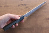 Seisuke VG10 33 Layer Damascus Kiritsuke Petty-Utility  150mm Gray Pakka wood Handle - Japannywholesale