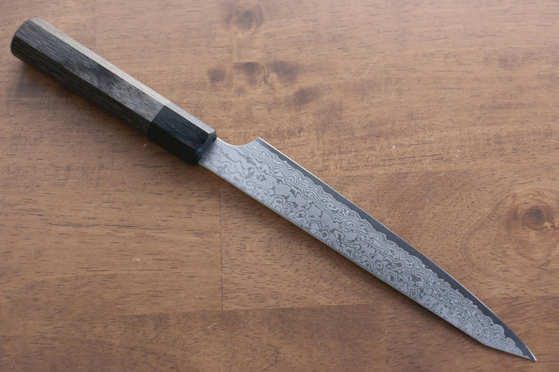 Seisuke VG10 33 Layer Damascus Kiritsuke Petty-Utility  180mm Gray Pakka wood Handle - Japannywholesale