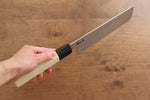 Sakai Takayuki Chef Series [Left Handed] Silver Steel No.3 Usuba  180mm Magnolia Handle - Japannywholesale