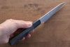 Seisuke VG10 33 Layer Damascus Kiritsuke Petty-Utility  105mm Gray Pakka wood Handle - Japannywholesale