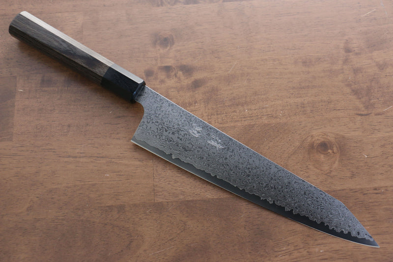 Seisuke VG10 33 Layer Damascus Kiritsuke Gyuto  240mm Gray Pakka wood Handle - Japannywholesale