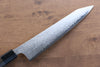 Seisuke VG10 33 Layer Damascus Kiritsuke Gyuto  240mm Gray Pakka wood Handle - Japannywholesale