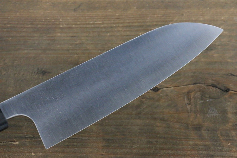 Ogata White Steel No.2  Damascus Santoku  165mm with Shitan Handle - Japannywholesale