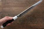 Sakai Takayuki Shinuchi Water Quenching Honyaki White Steel No.2 Mirrored Finish Kiritsuke Yanagiba  300mm with Sheath - Japannywholesale