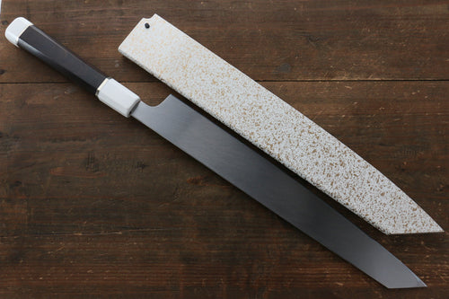 Sakai Takayuki Shinuchi Water Quenching Honyaki White Steel No.2 Mirrored Finish Kiritsuke Yanagiba  300mm with Sheath - Japannywholesale