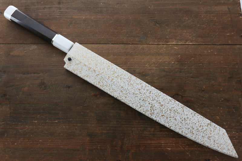 Sakai Takayuki Shinuchi Water Quenching Honyaki White Steel No.2 Mirrored Finish Kiritsuke Yanagiba  300mm with Sheath - Japannywholesale