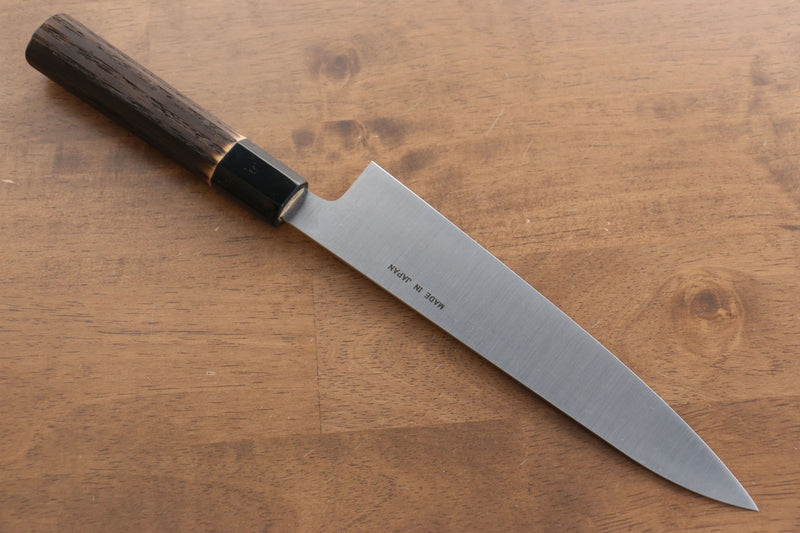 Seisuke Swedish Steel-stn Gyuto  210mm Burned Chestnuts Handle - Japannywholesale